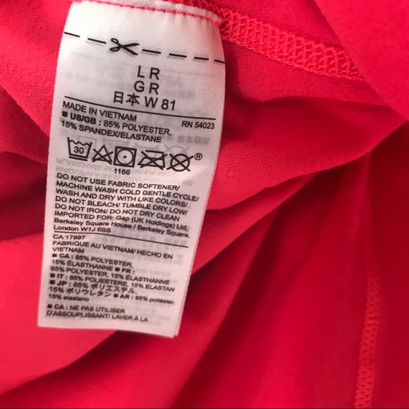 GAP FIT Neon Bright Pink Cropped Fitness Athletic Leggings - Picture 2 of 7